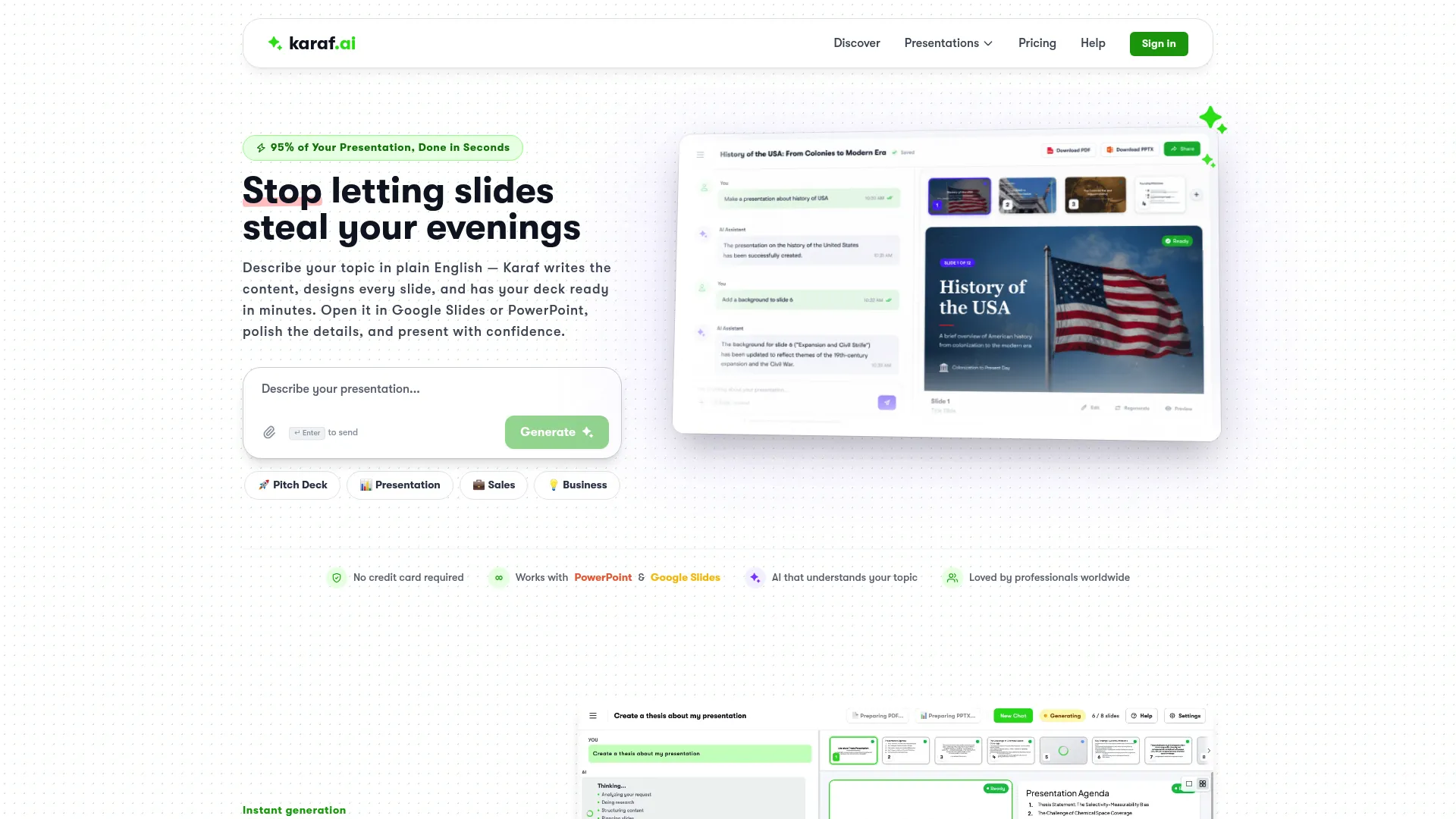 Karaf.ai landing page